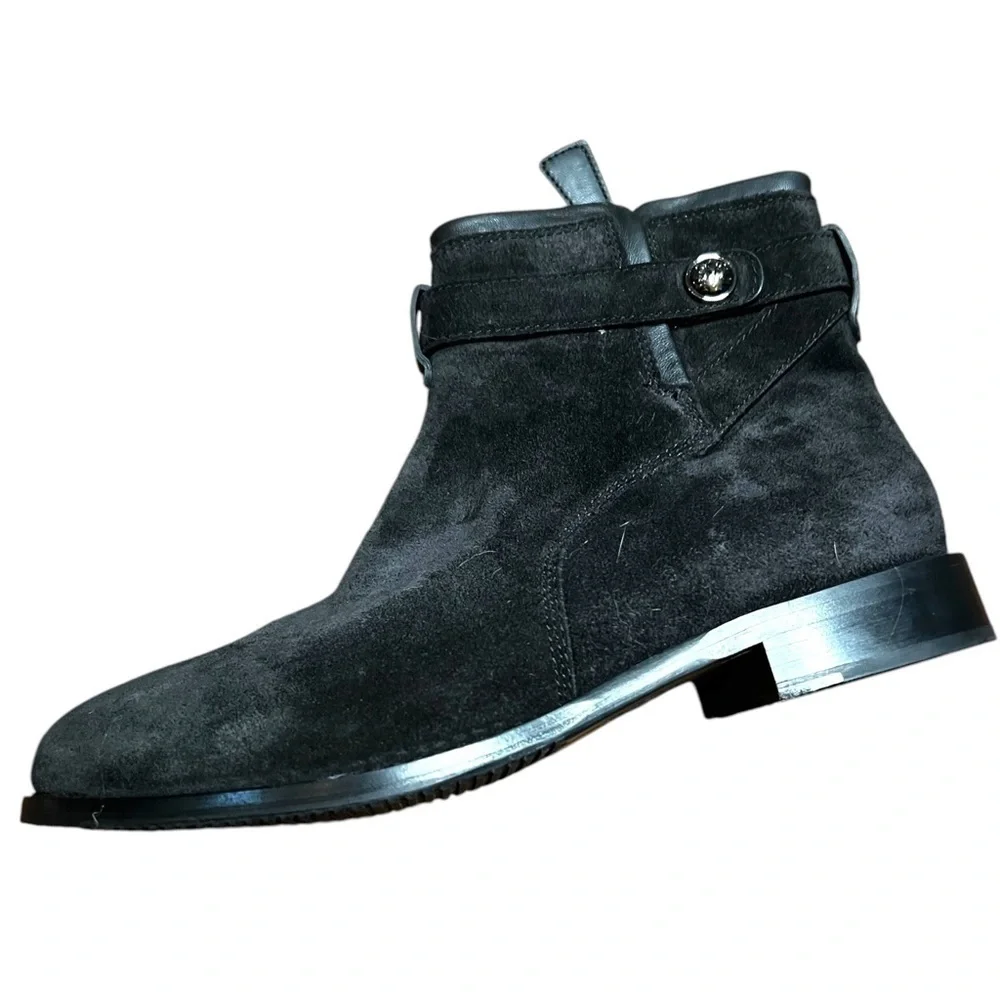 ▶️ Johnston & Murphy ◀️ Darby Snap Bootie All Leather Black Suede Women’s 8
